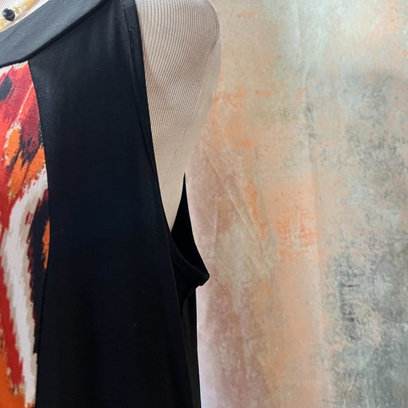 📌Susan Lawrence Maxi Plus Size Slim Looking Silhouette Dress & Geometric Print - Picture 5 of 13